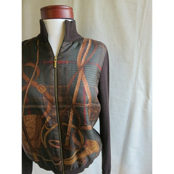Lauren Ralph Lauren Sweaters - LRL Equestrian Silk & Cashmere Sweater Horses M